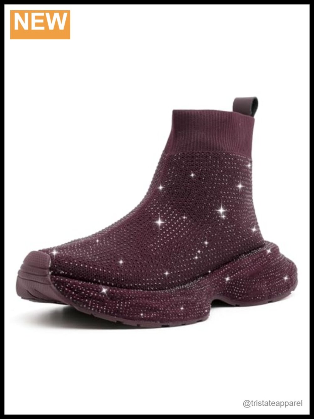 Glitter Rhinestone Mesh Slip On Platform Sneakers Breathable Sequin Walking